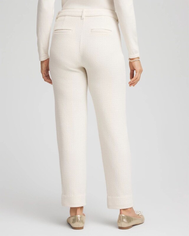 Matelasse Slim Tapered Ankle Pants - image 3